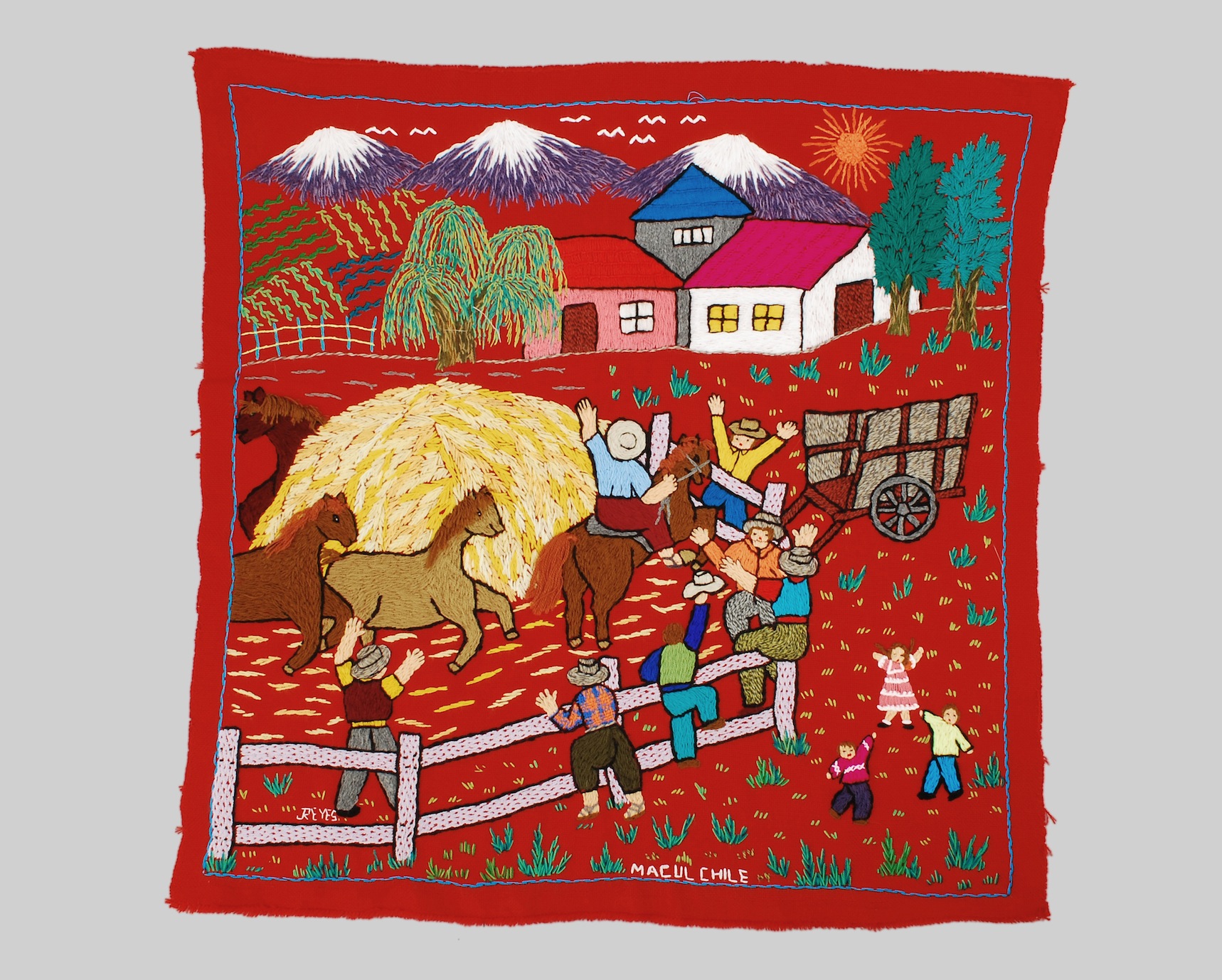 Paisaje campestre : [bordado] /