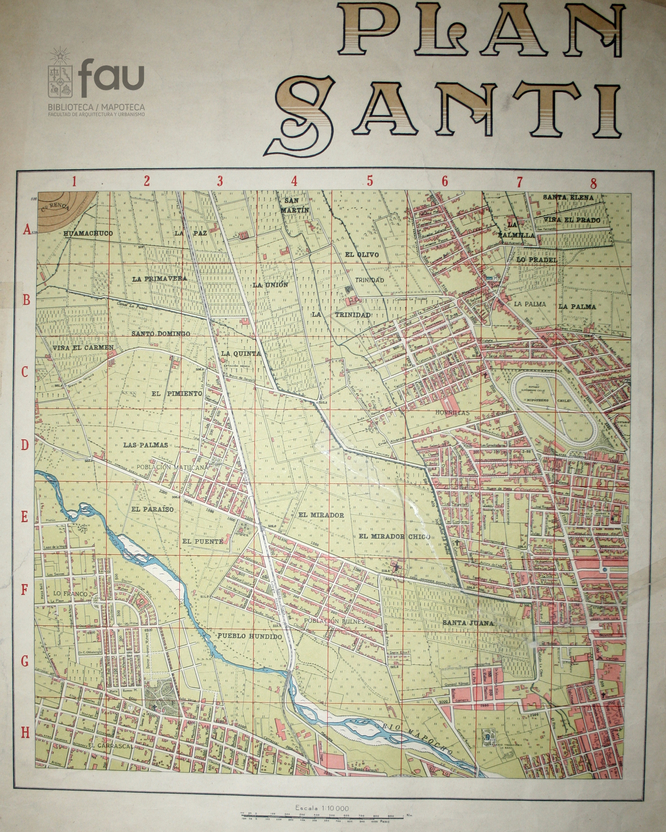 Plano oficial de Santiago de Chile (lámina 1)