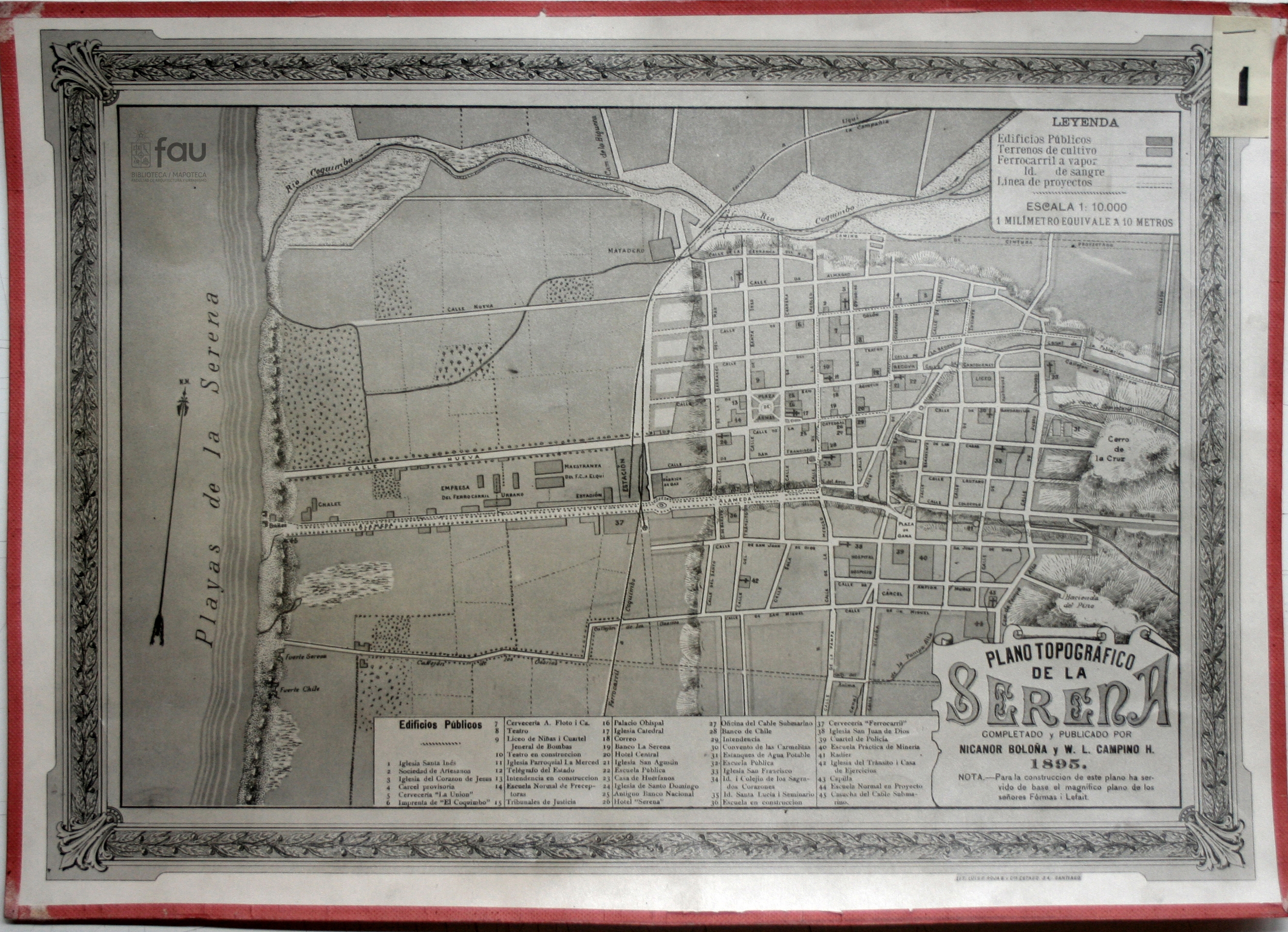 Plano topográfico de La Serena