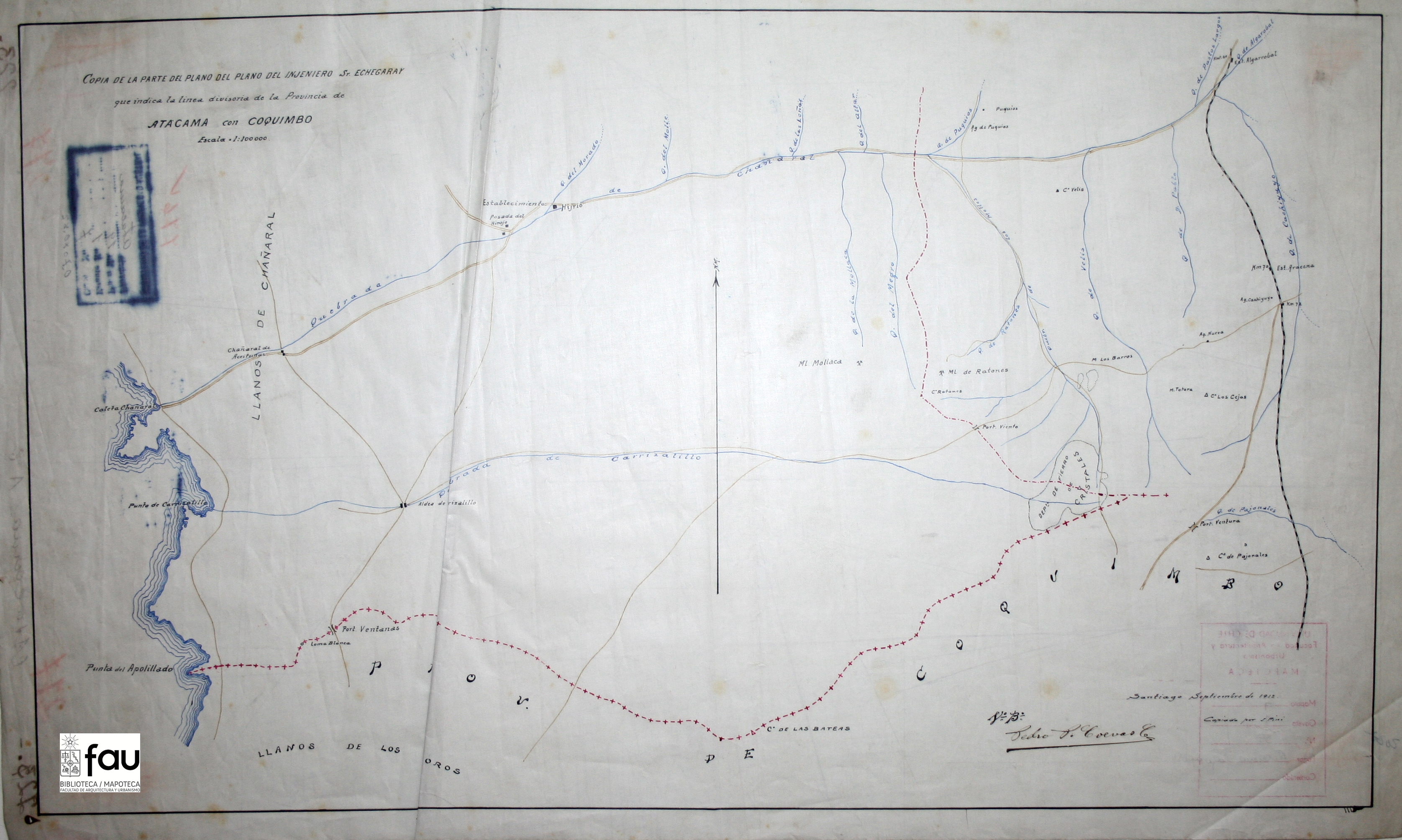 Linea divisoria de la provincia de Atacama con Coquimbo