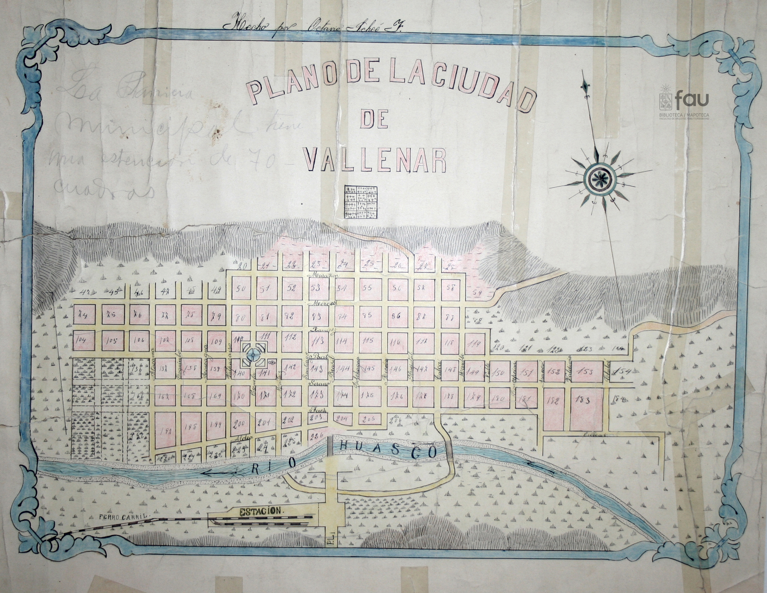 Plano de la ciudad de Vallenar