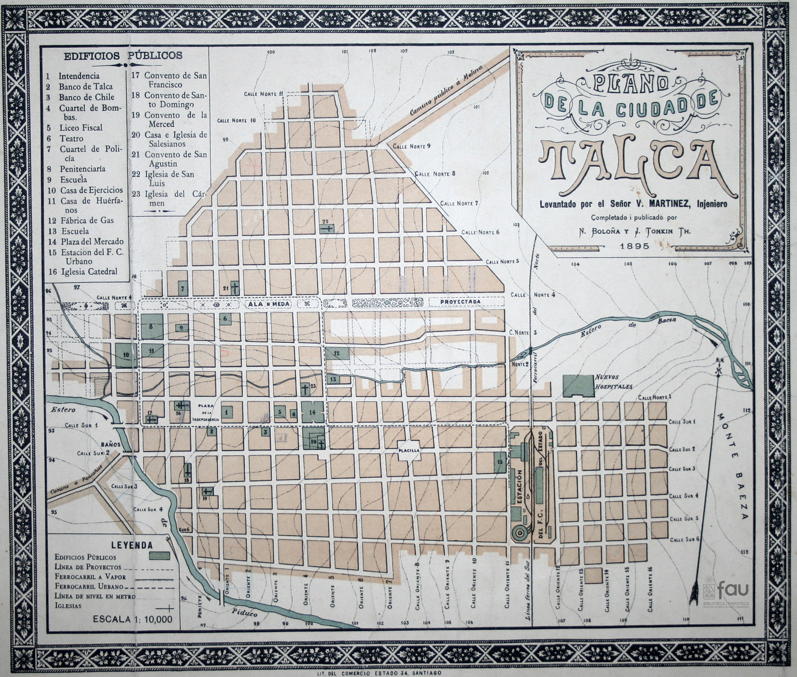 Plano de la Ciudad de Talca