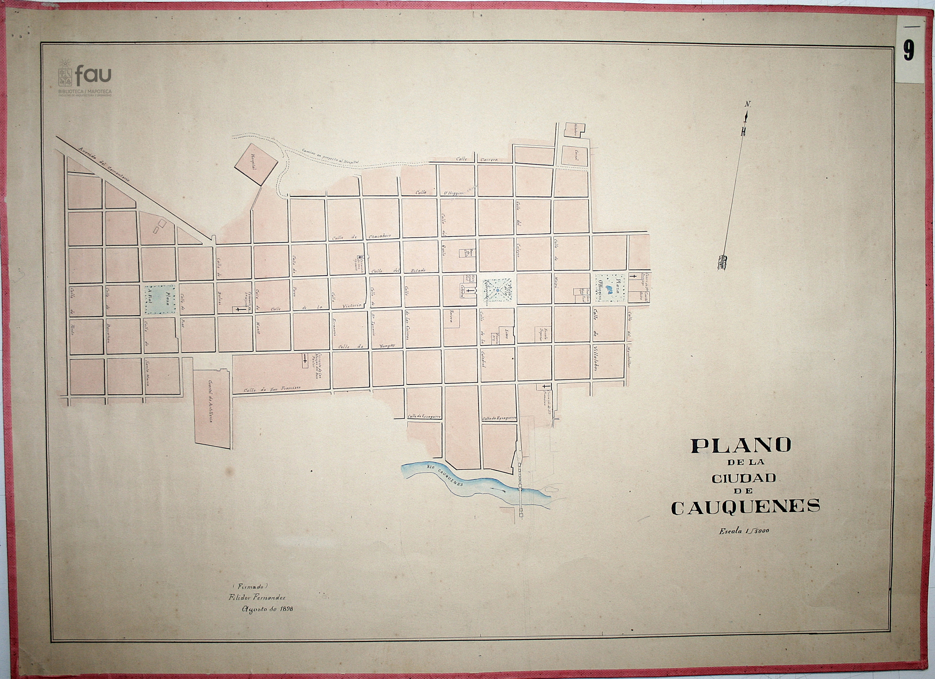 Plano de la Ciudad de Cauquenes