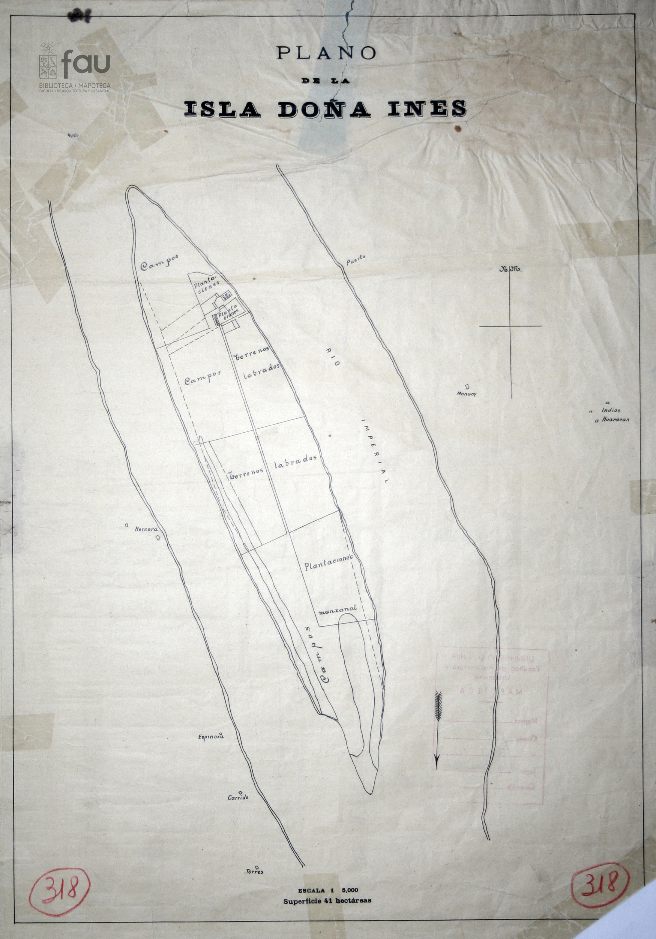 Plano de la Isla doña Inés