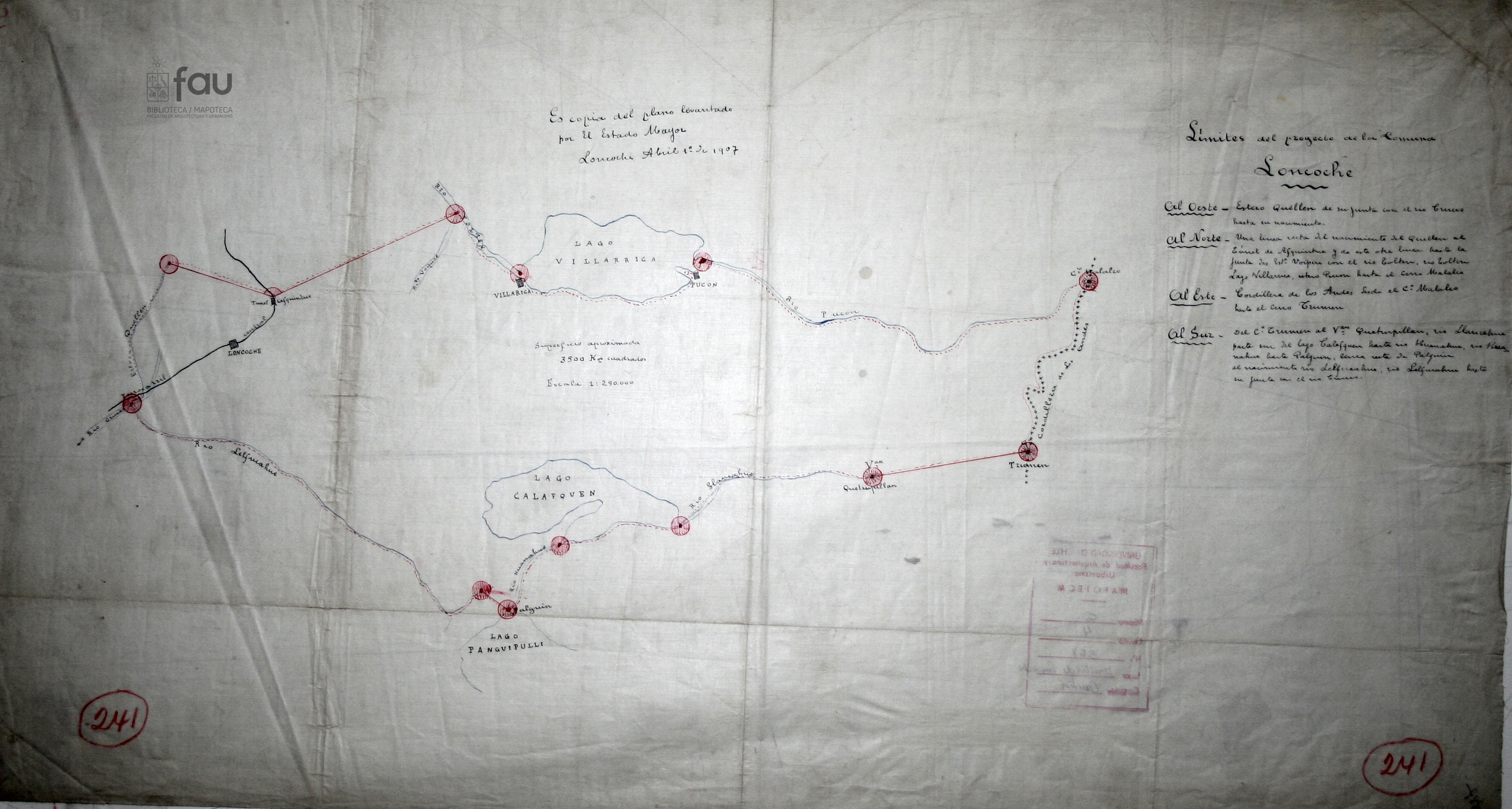 Límites del proyecto de la comuna de Loncoche