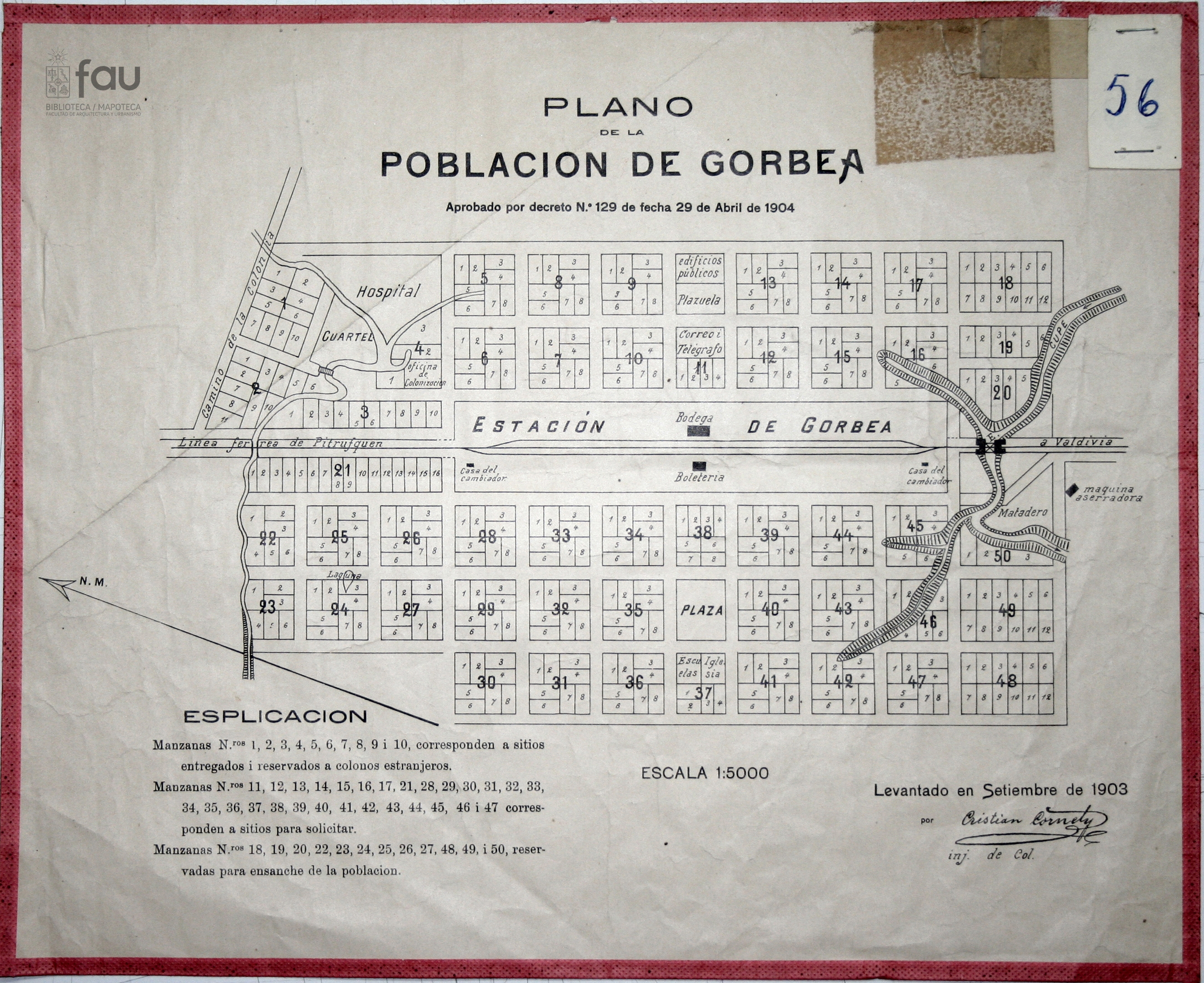 Plano de la Población de Gorbea
