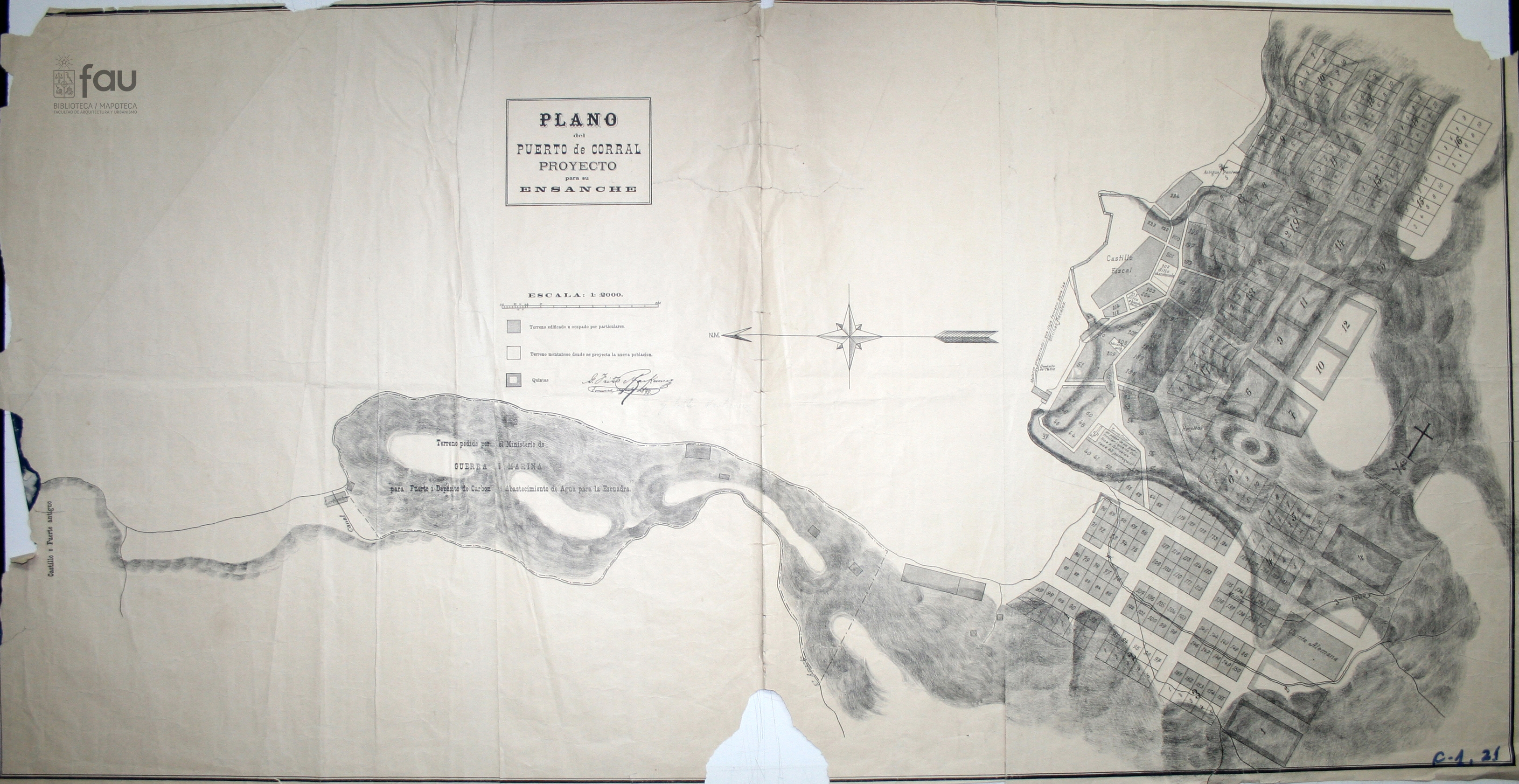 Plano del Puerto de Corral : proyecto para su ensanche