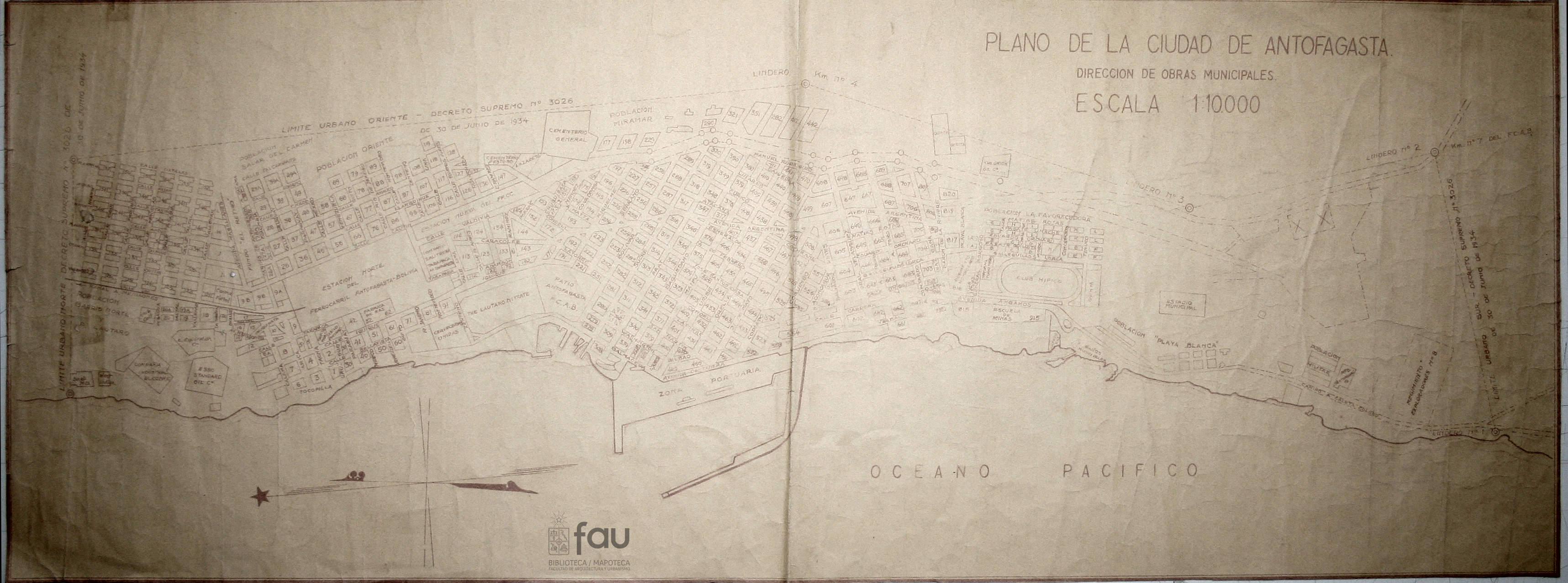 Plano de la Ciudad de Antofagasta