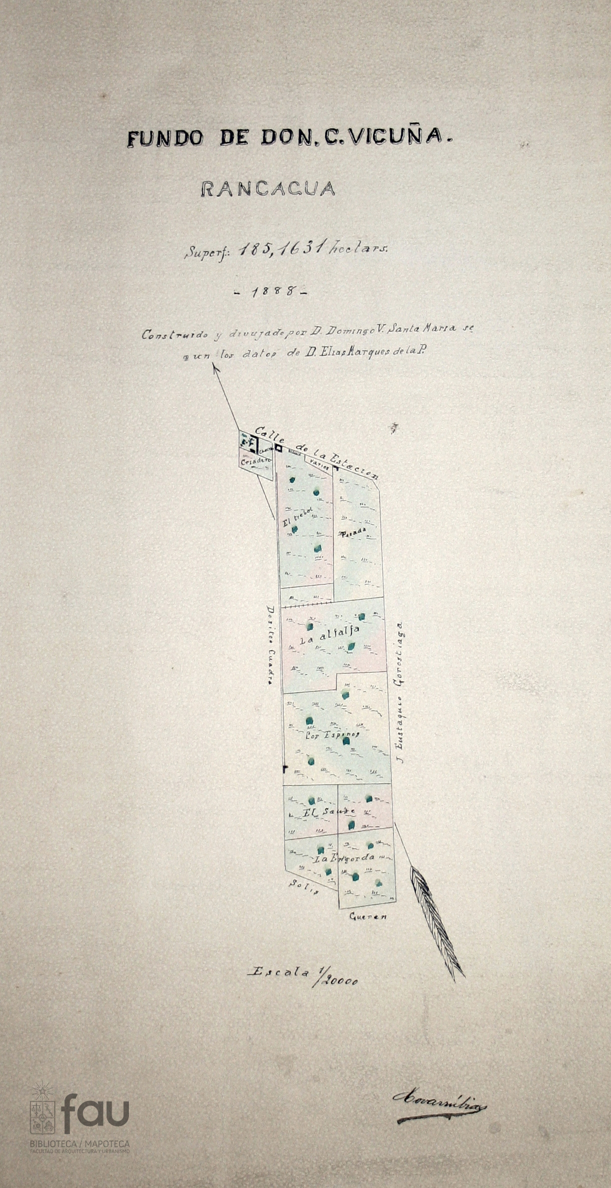 Fundo de Don C. Acuña.  Rancagua